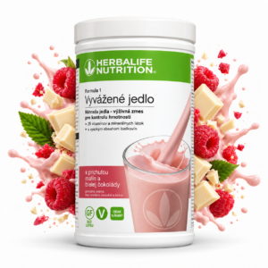 Herbalife Formula 1 Kokteil Malina & biela čokoláda 🍨 (bez sóje, laktózy,lepku) 550g 21 por.