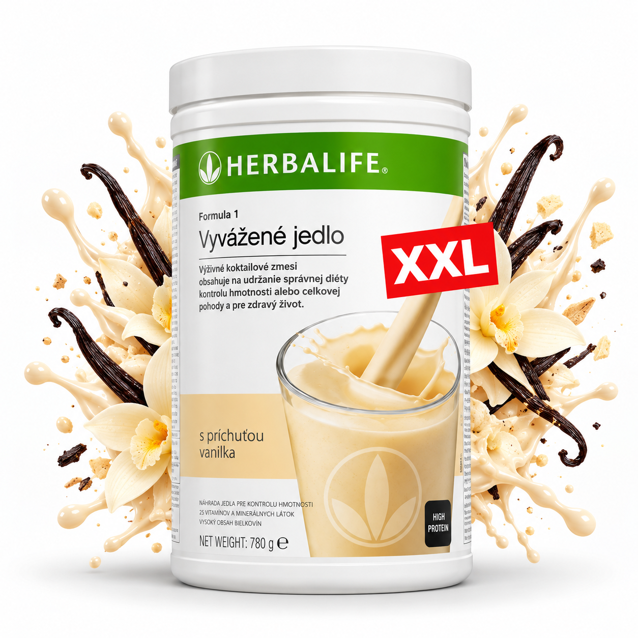 Herbalife Formula1 Kokteil XXL Vanilka smotana 780g 30 por.