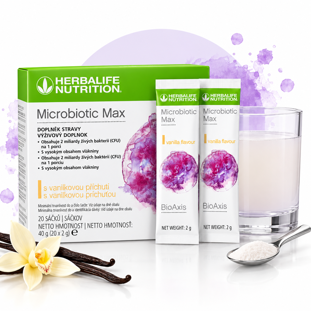 Herbalife Microbiotic Max | Probiotiká a Prebiotická vláknina 🌿| 20 por.