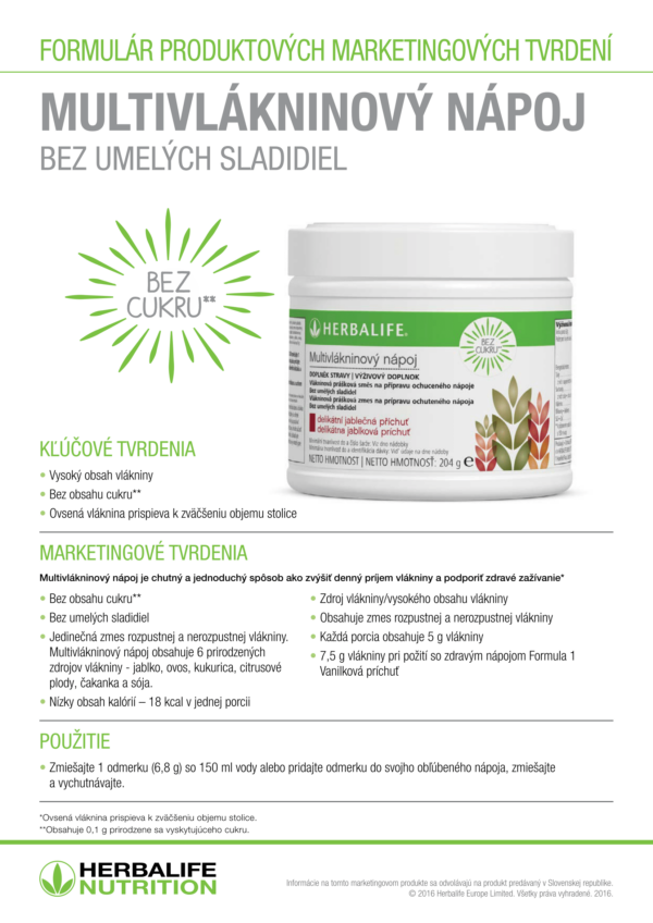 Multivlákninový nápoj Herbalife - 6 prírodných zdrojov - Image 4