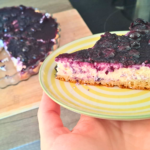 Fit čučoriedkový proteínový cheesecake